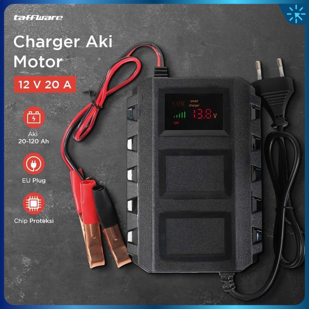 Taffware Charger Aki Mobil Intelligent Battery Charger 12V 20A - KC-20A