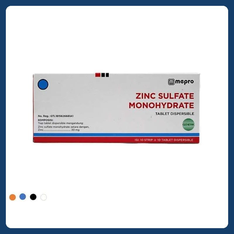 Zinc Sulfate Monohydrate Mepro 20 Mg Box isi 100