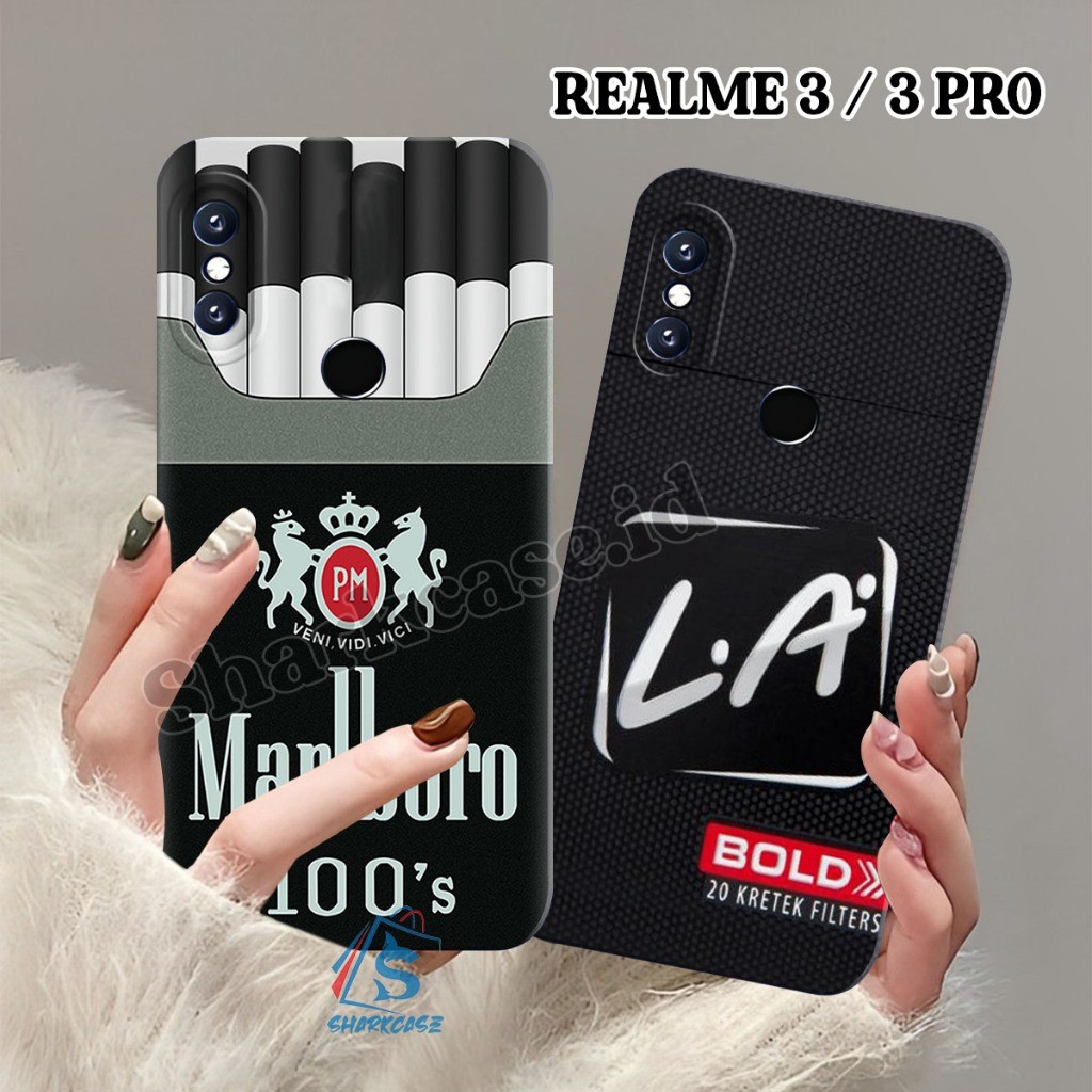 Case Realme 3 / 3 PRO / 5 PRO / 5 / 5i / 5s / C3 / C2 / C1 Motif Rkk Smoke Keren Terbaru Kekinian - 