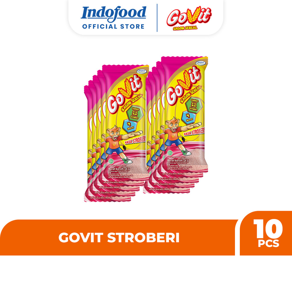 

10 Pcs - Govit Strawberry Sachet 6 gr