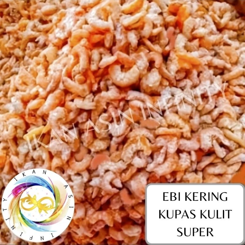 

Ebi Bagan Kering Kupas Kulit Kualitas Ekspor Size Sedang (500 gram)Murah