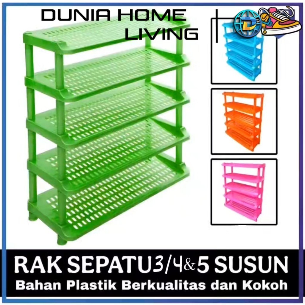 Rak Sepatu Miring Cellica Salina 3 SUSUN 4  SUSUN 5 Susun / Rak Sepatu Plastik Susun 5