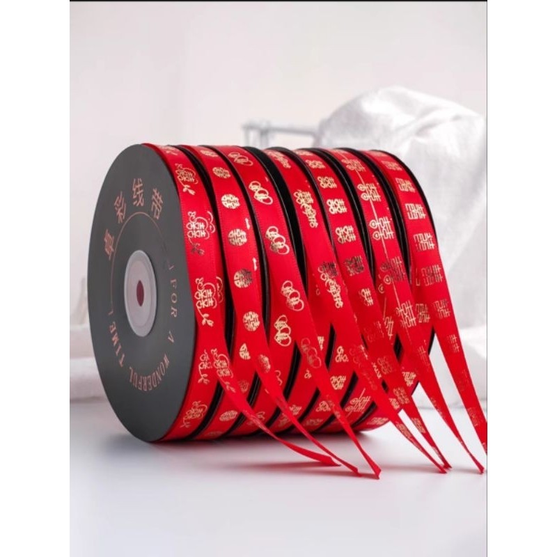 

Pita roll, pita sangjit, pita wedding, pita 1 cm , shuang xi, lamaran, panjang 22 meter