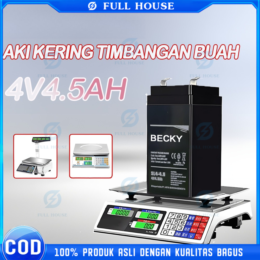 Full House！ ASLI Aki 4V 4,5AH untuk produk-produk timbangan buah, timbangan meja, timbangan duduk 15