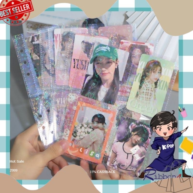 

NEW TREND V!RALIN (10 LEMBAR) SLEEVE HOLOGRAM LASER BINDER A5 PHOTOCARD RIBBON