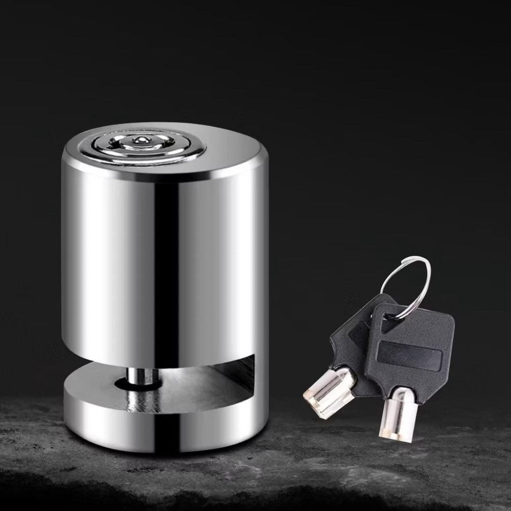 KUNCI GEMBOK (BULAT KROME)CAKRAM MOTOR ANTI MALING BESI KUAT DAN TAHAN PENGAMAN SEPEDA MOTOR MOTOLOC