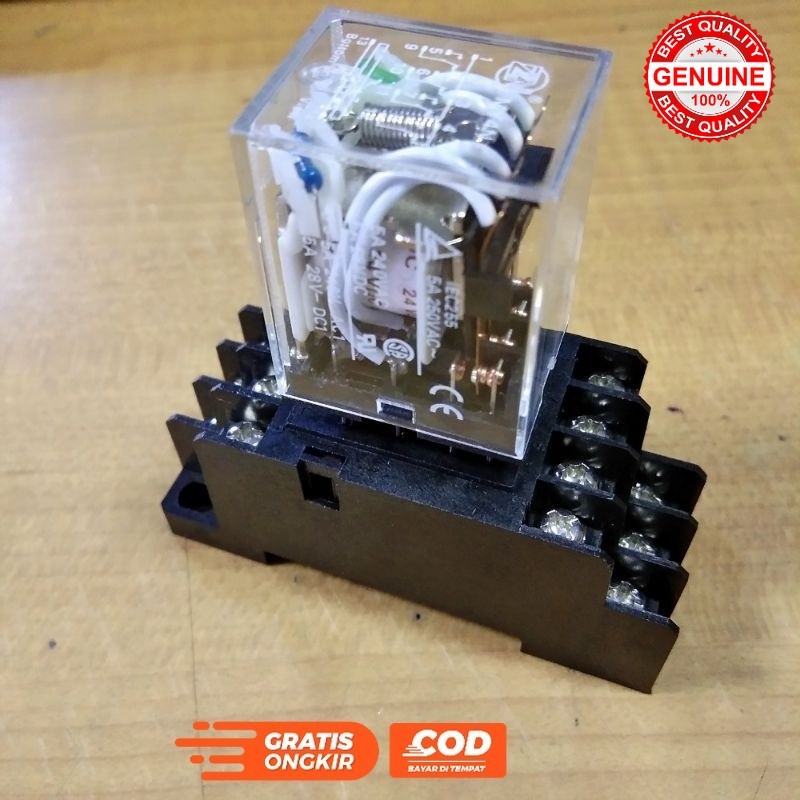 RELAY SOKET 14 PIN 24 VOLT SATU SET SOCKET RELAY DC 14 KAKI 24V