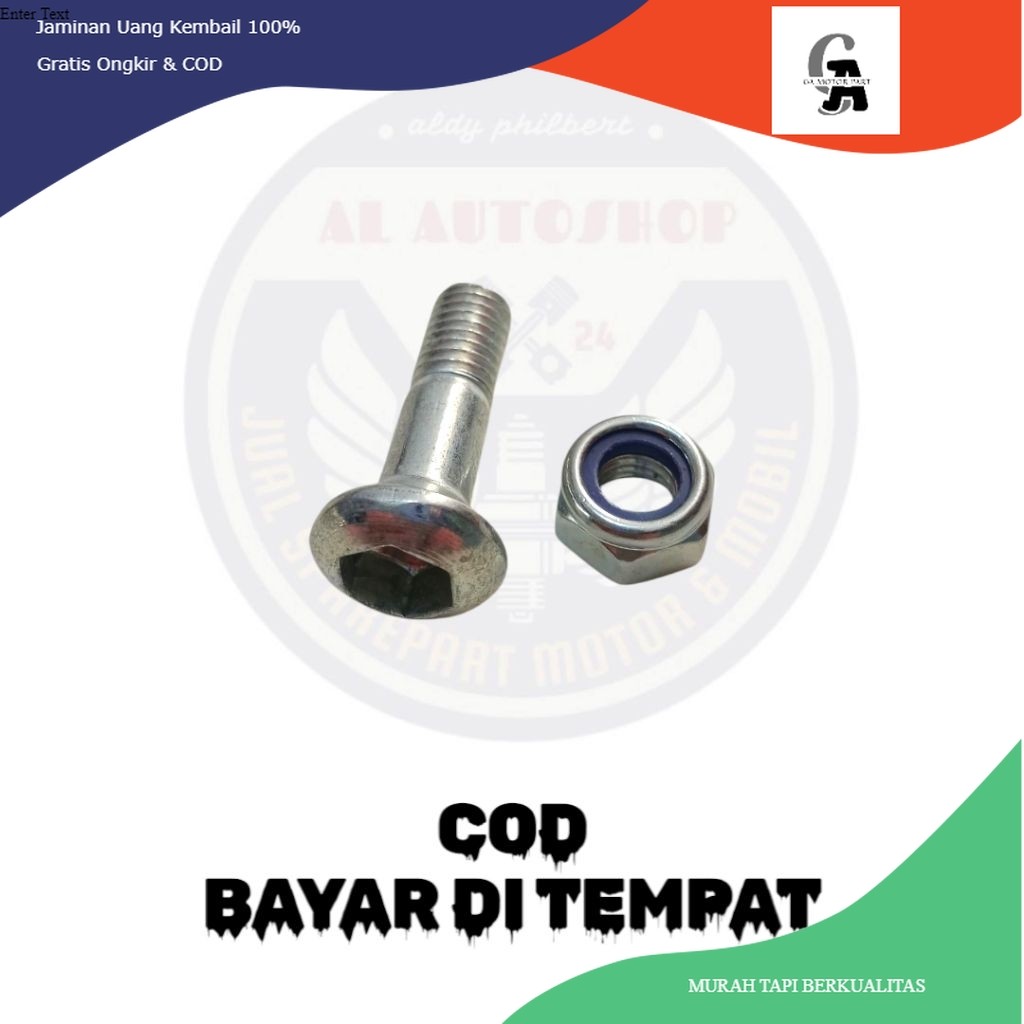 [ COD ] Baut gir gear belakang motor kawasaki KLX 150 D TRACKER 1pcs plus mur