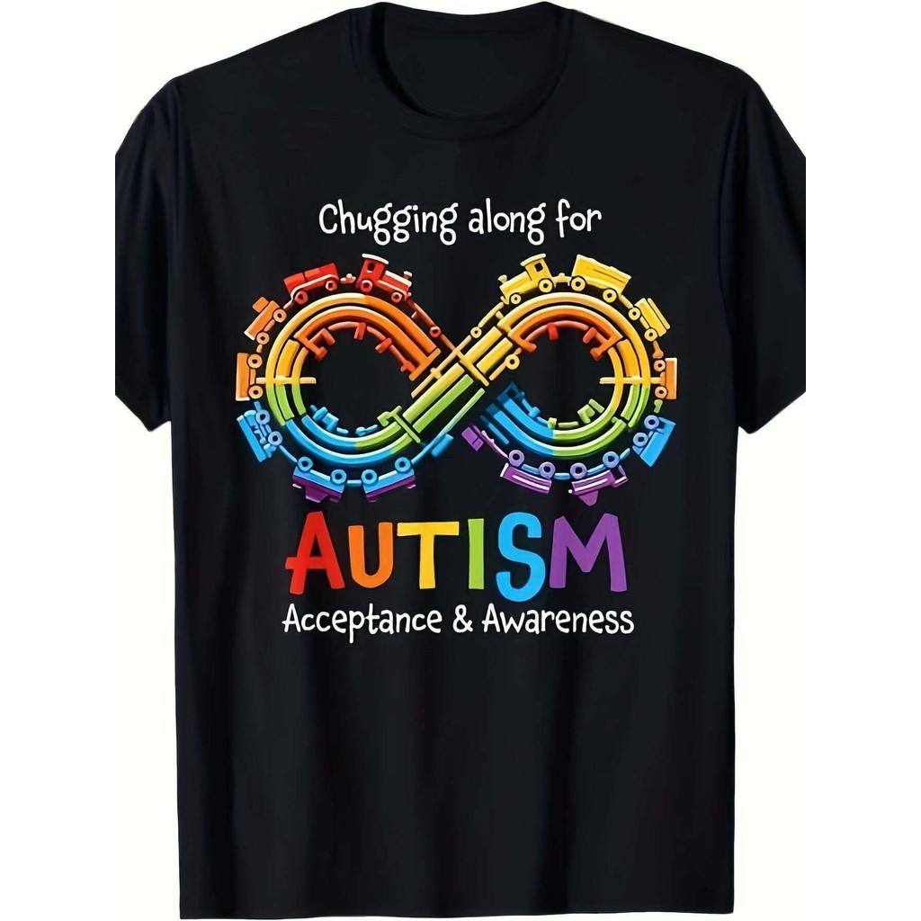 Kaos Kesadaran Autisme Menerima Kereta Api Autisme - 220g