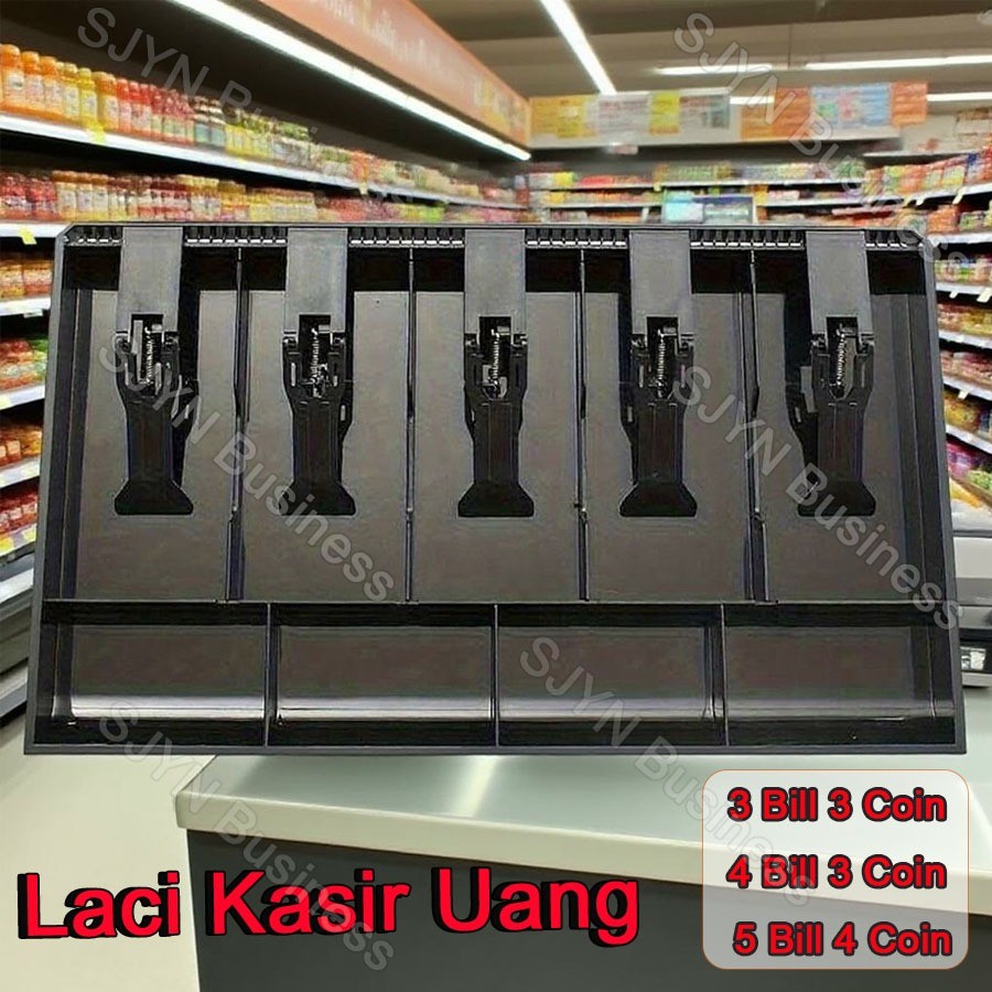 【COD】Laci Kasir Uang / Laci Uang Kasir / Kisi Laci Uang /3/4/5 Kotak Uang Kasir /Untuk Mesin Kasir