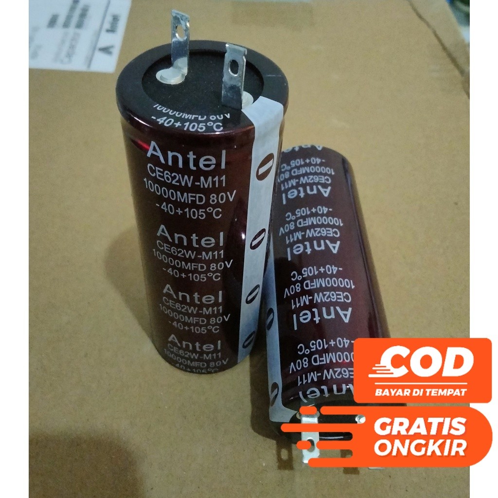 KAPASITOR ELCO 10000 UF 80 V ELKO 10.000 UF 80 VOLT ANTEL