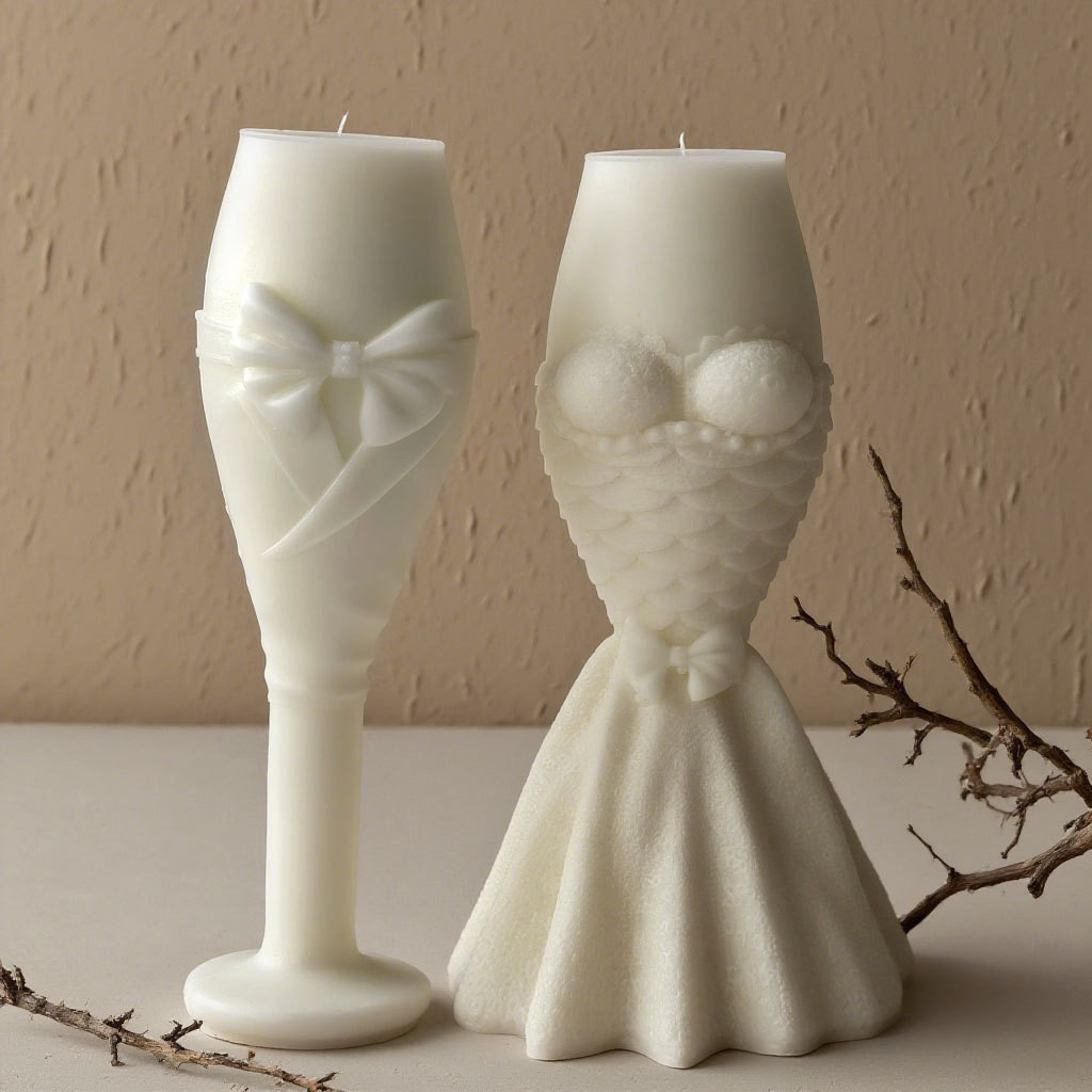 

DIY Wedding Series Champagne Bottle Goblet Silicone Candle Mold Cylinder Aroma Candle Plaster Resin Wedding Decoration Molds