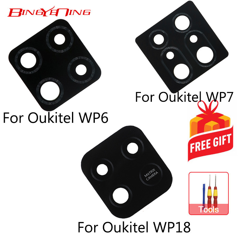 BingYeNing 100% Original For Oukitel WP6 WP7 WP18 Rear Camera Glass Lens Replacement