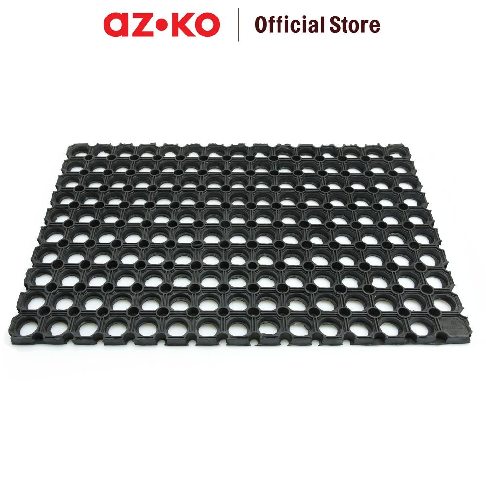 AZKO Krisbow Keset Kamar Mandi Anti Slip Karet - Hitam Aksesoris Kamar Mandi Keset Kamar Mandi Keset