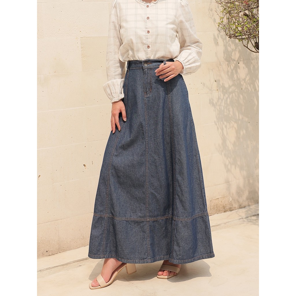 EXIT Gomina Skirts 114.93937.46 |Rok Jeans Wanita - Warna Navy
