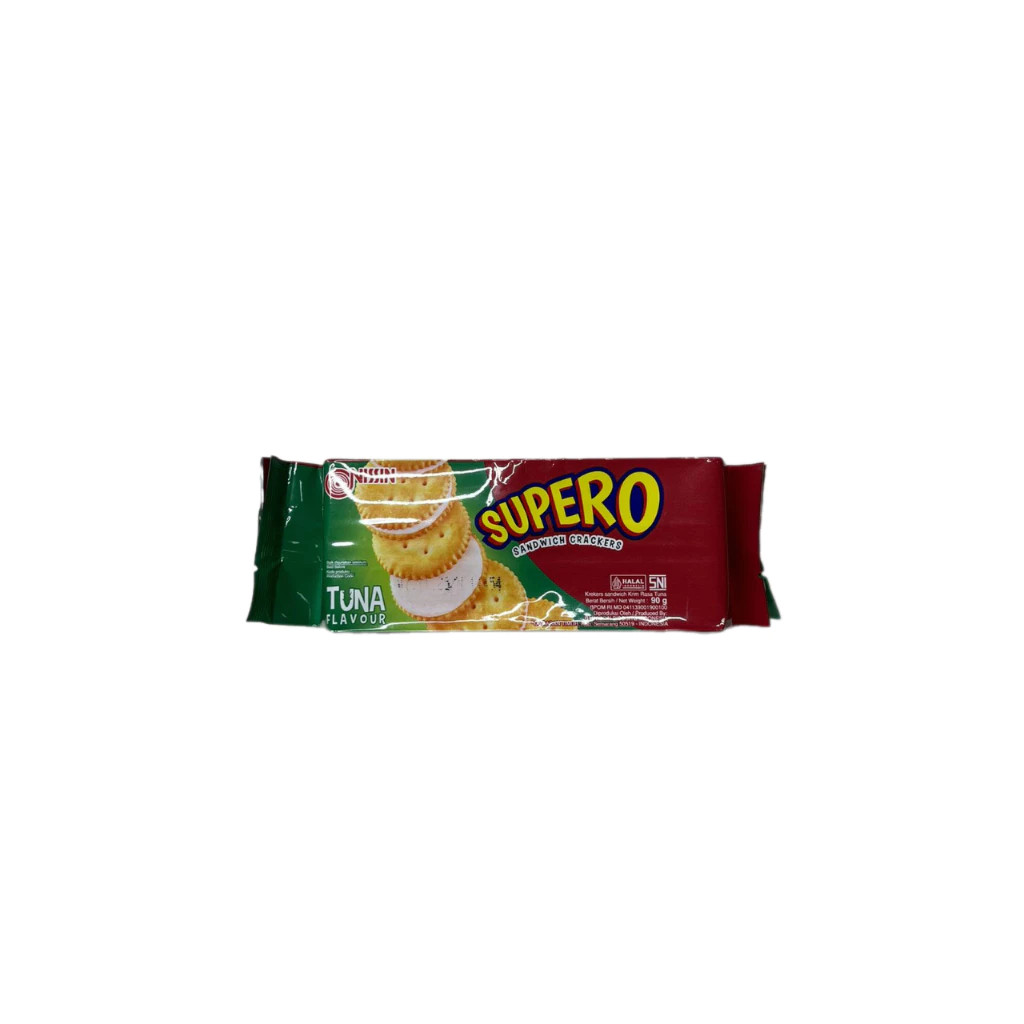 Nissin Supero Sandwich Crackers Tuna Flavour 90gr | Nissin Supero Crackers | Nissin Crackers