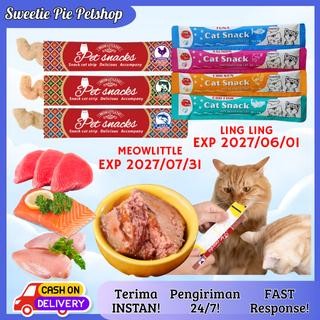 Sweetiepie 50PCS PARTYMIX Makanan Basah Kucing Murah Penggemuk Creamy Treats Creamy Cat Strip Ayam H