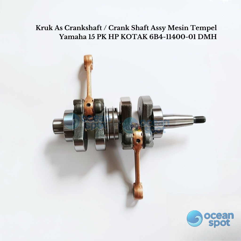 Kruk As Crankshaft / Crank Shaft Assy Mesin Tempel Yamaha 15 PK HP KOTAK 6B4-11400-01 DMH ( ocean sp