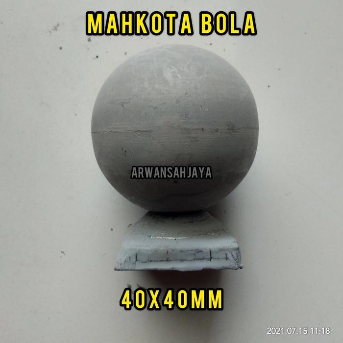 MAHKOTA BOLA 40X40MM ORNAMEN PAGAR BESI