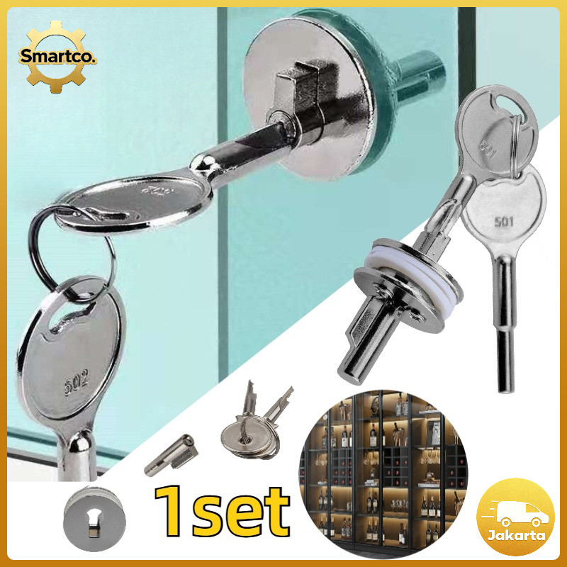 Kunci Untuk Etalase Kaca Kunci Lemari Kaca Aluminium Kunci Etalase 1set