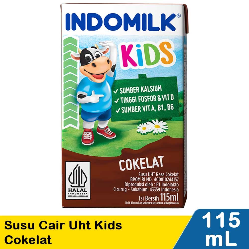 INDOMILK SUSU CAIR UHT KIDS COKELAT 115mL