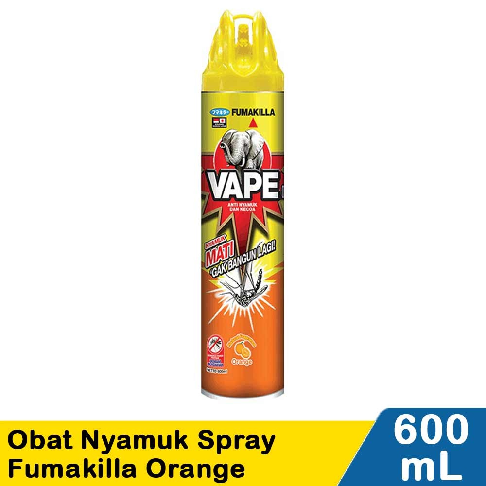 VAPE OBAT NYAMUK SPRAY FUMAKILLA ORANGE 600mL
