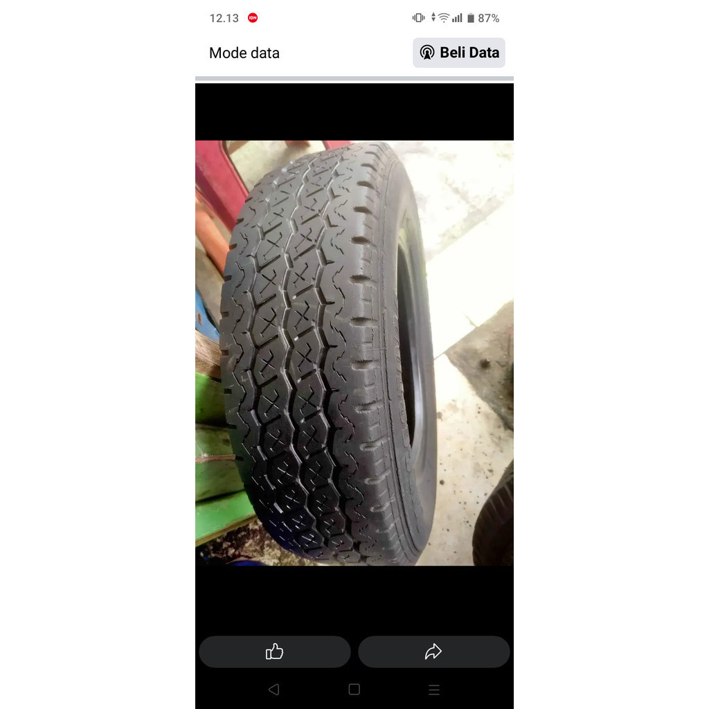 ban mobil ukuran 165/80 R 13 kondisi 75 persen ban copotan