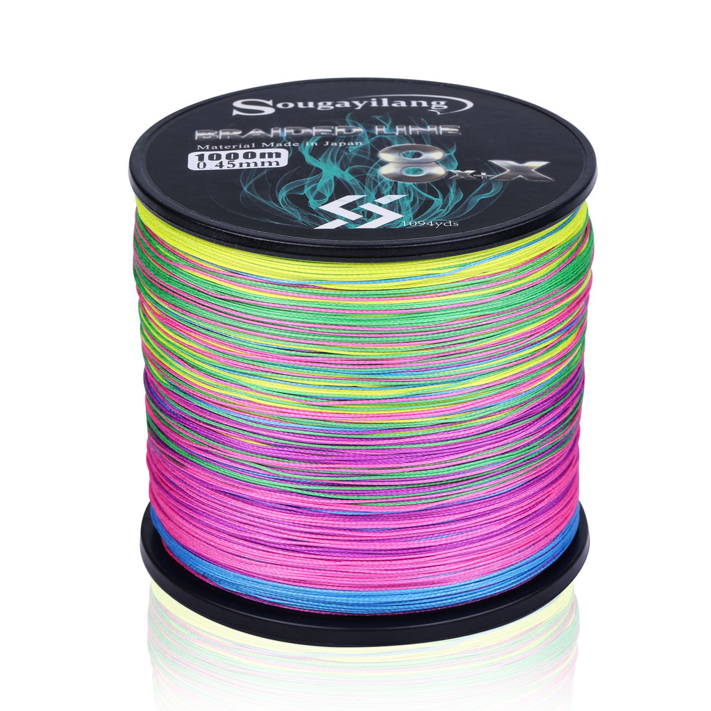 Sougayilang New 9 Strands PE Fishing Line Raid Fishing Line 300M 500M 1000M Multifilament Fishing Wi