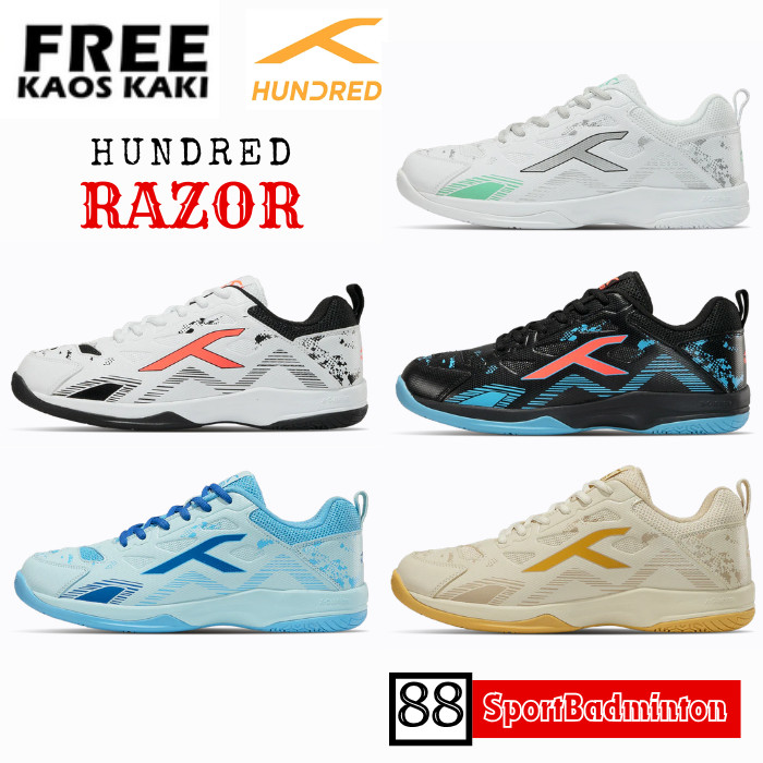HUNDRED RAZOR HBFS-5M077 Badmiinton Shoes - Sepatu Badminton Original Hundred
