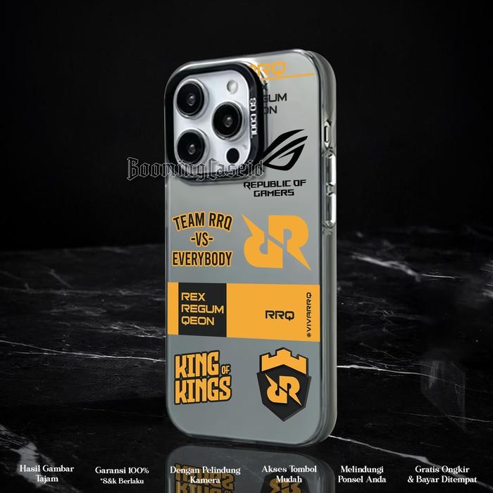 Case Realm Premium Matte Hard Casing - Case IMD - Case Hologram Motif ESPORT RRQ X EVOS - RRQ, REALM