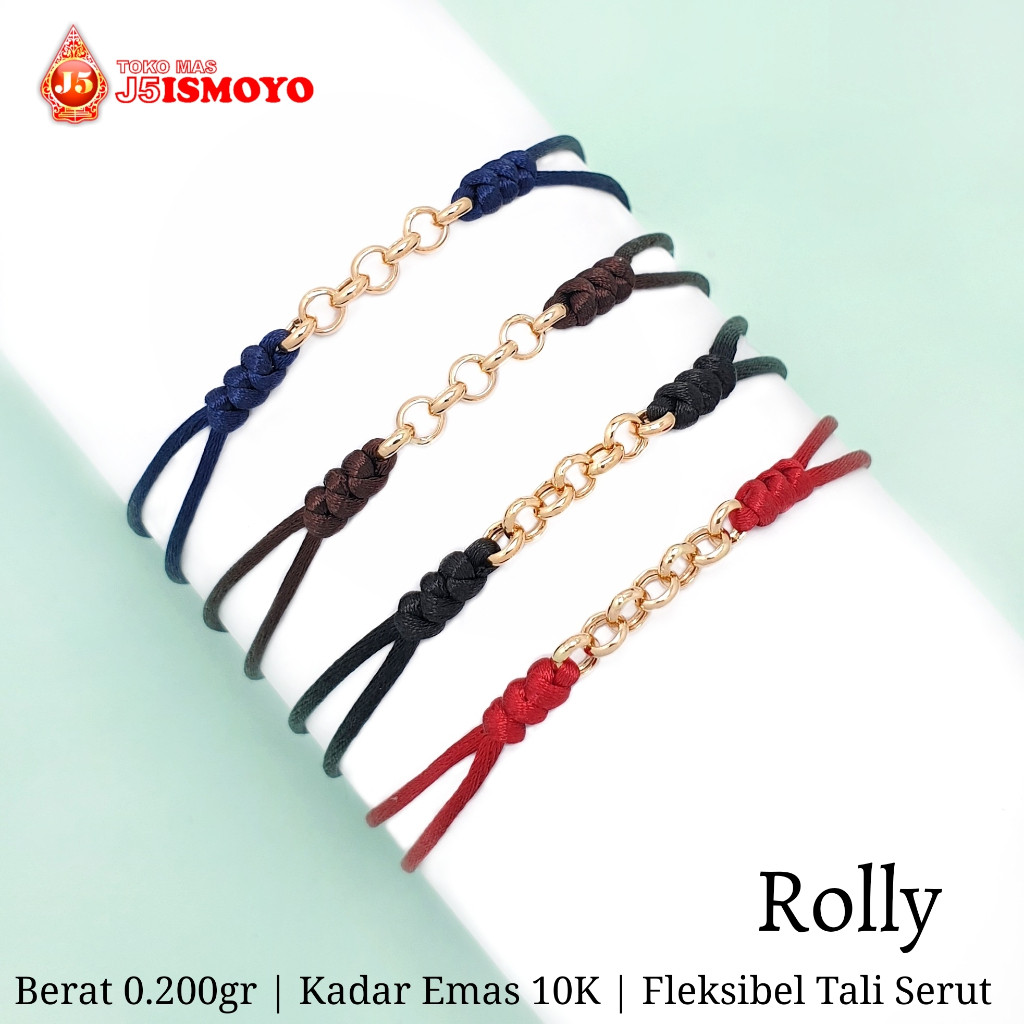 Gelang Emas Tali Rolly J5 Ismoyo