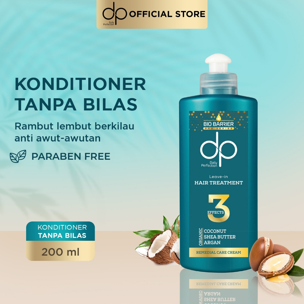 DP Daily Perfection Bio Barrier Leave In Hair Treatment 200 ml - Salt Free Konditioner Bebas Garam K