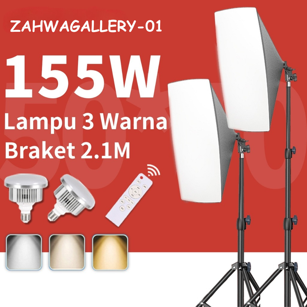 Softbox Lighting Studio Paket Studio Tripod Photography Lighting Kit Paket Lampu Studio Video Softbo