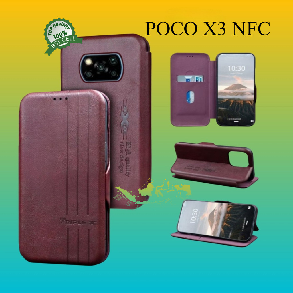 CASE XIAOMI POCO X3 NFC FLIP COVER MAGNET CASING NEW DESIGN-CASE DOMPET BUKA TUTUP-SARUNG HP XIAOMI
