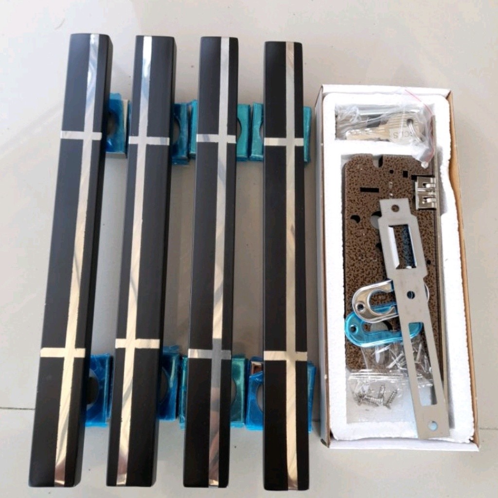 1 set handle pintu rumah 45cm gagang tarikan pintu stainles  pegangan pintu minimalis handle pintu k