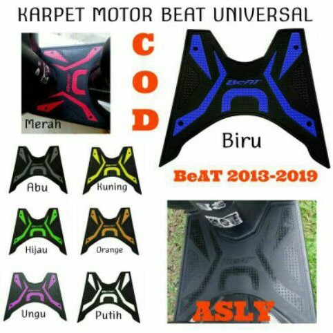KARPET MOTOR BeAT 2013 2014 2015 2016 2017 2018 2019 INJECTION KARPET BeAT UNIVERSAL BAHAN KARET
