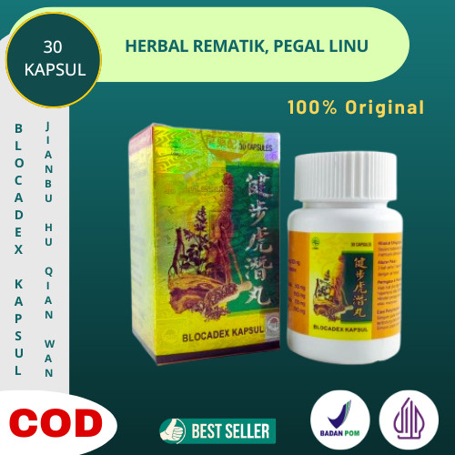 OBAT REMATIK / PEGAL LINU / JIANBU HU QIAN WAN BLOCADEX - 30 KAPSUL