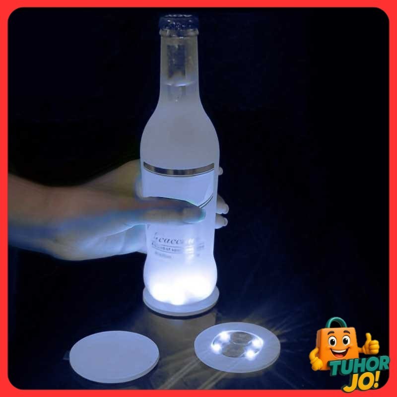 Lampu Alas Botol Wine Bottle Stickers LED Coaster Light - LG230
