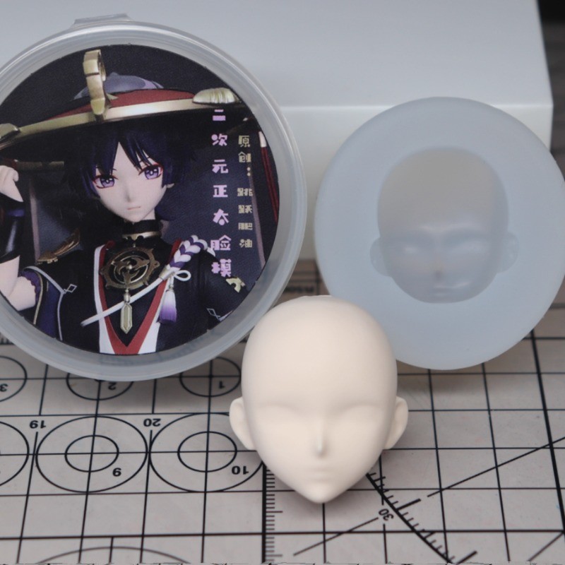 Ultralight Clay Doll 3cm Teenager Face Silicone Mold Quadratic Element Face Ultralight Clay DIY Cart