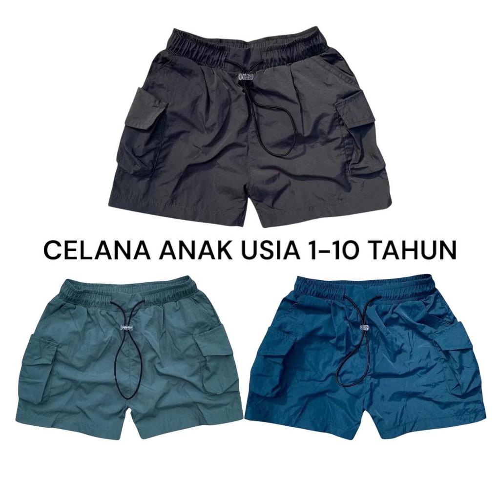 Celana Cargo Pendek Anak Parasut Fashion