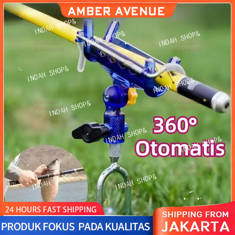Bracket Dudukan Joran Pancing Adjustable 360° Bahan Stainless Steel Dudukan Pancing Joran