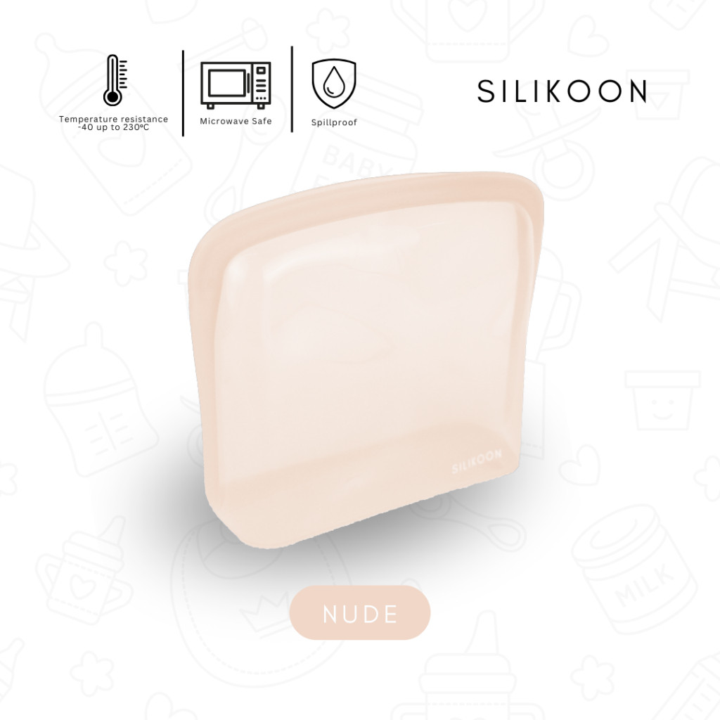 ARFSHOP SILIKOON Premium Silicone Bag Large 4000ml Pouch Food Grade Leakproof - Storage Silikon Temp