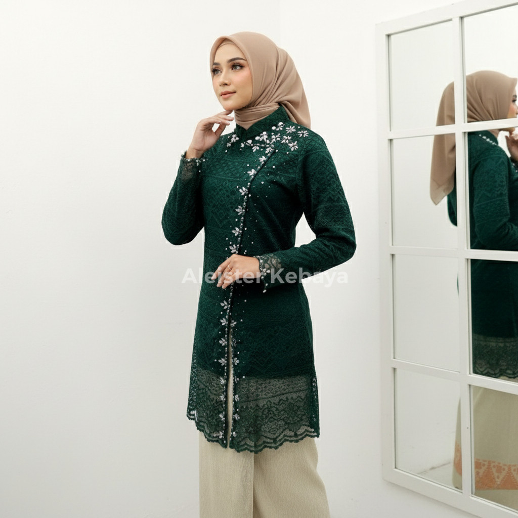 Aleister Kebaya | Set Kebaya Brokat Nagita | Kebaya Modern | Kebaya Ibu Besan | Kebaya kondangan