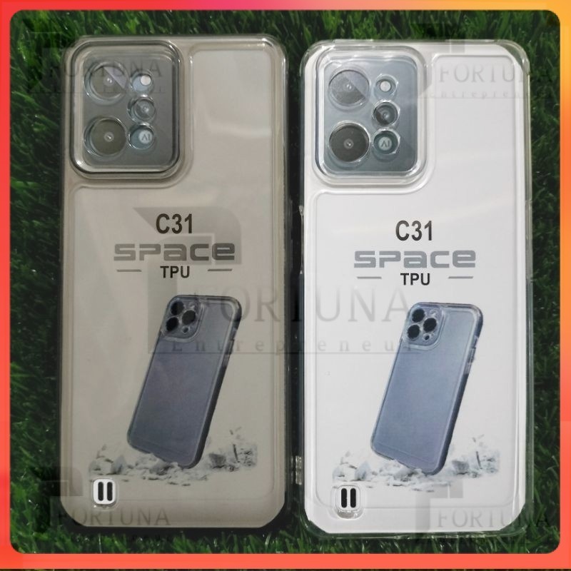 GROSIR COD casing (REALME) SOFTCASE CLEAR SPACE TPU REALME C31 SILICON BENING PELINDUNG CAMERA