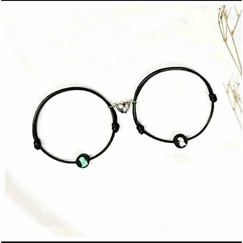 GELANG CUOPLE MAGNET UNTUK PACAR/GELANG COUPLE MAGNET MOTIF DINOSAURUS