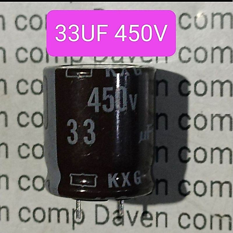 5BUAH ELCO 33UF 450V 33 UF 450 VOLT 33UF 450 VOLT ELKO