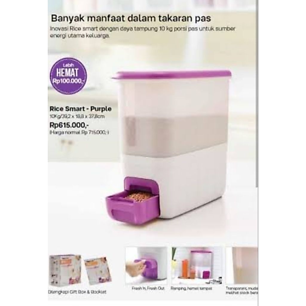 Rice Box Tupperware