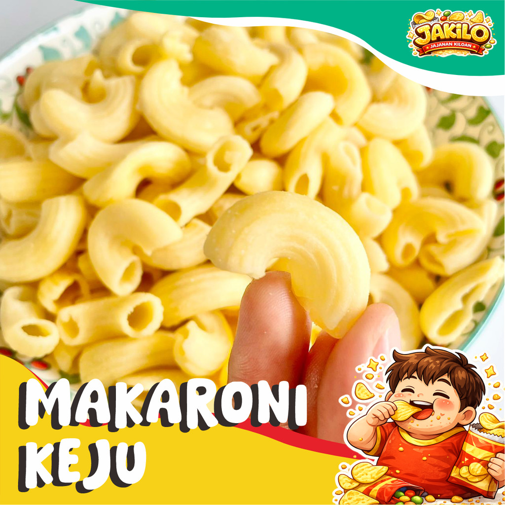 Makaroni Keju Kraft Spesial 150gr Makju Makroni Premium Keju Kraft Cheddar Gurih - JAKILO Jajanan Ki