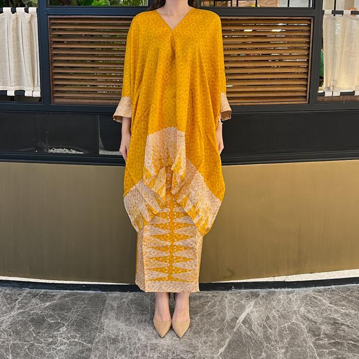set tunik aruna-aruna motif jupri2 - Jupri Mustard