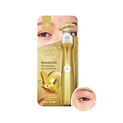 PRECIOUS SKIN COLLAGEN GOLD 24K SNAIL HYA EYE ROLLER SERUM - SERUM KANTONG MATA PANDA